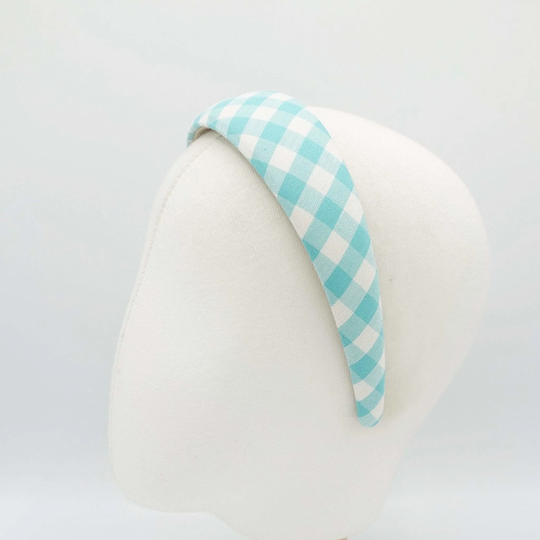 gingham check headband lightly padded hairband casual hair accessory for women