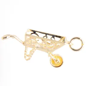 Gold Filigree wheelbarrow Charm