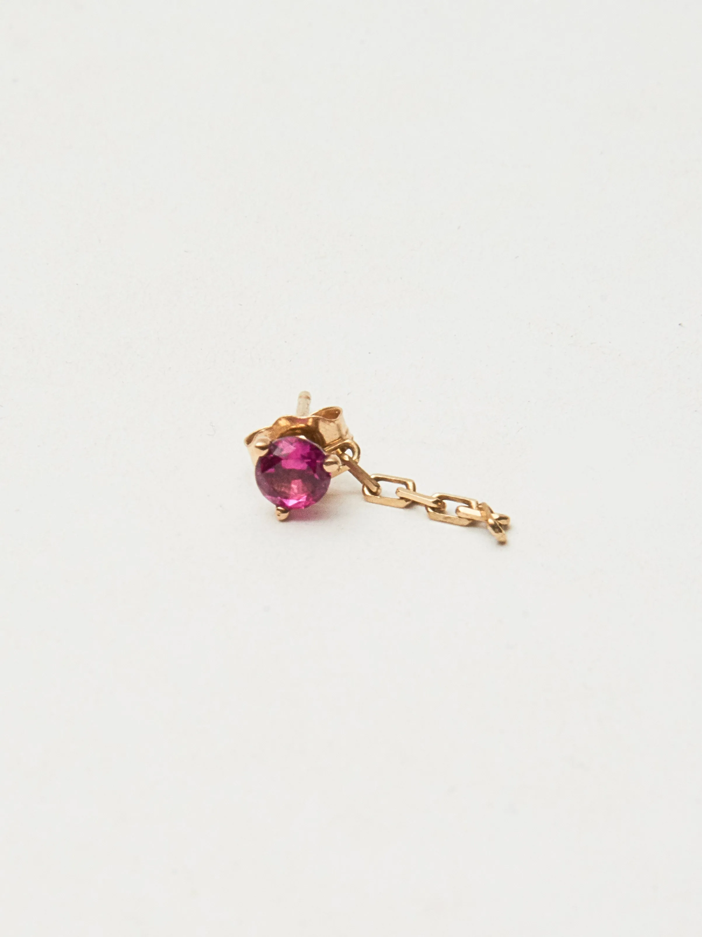 Gold/Ruby Gem Stud