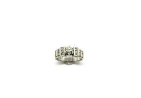 Gorgeous 1.5 CTW Diamond Channel Set Step Ring