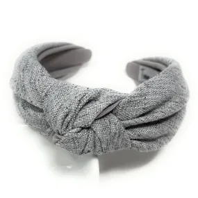 Grey Top Knot Headband