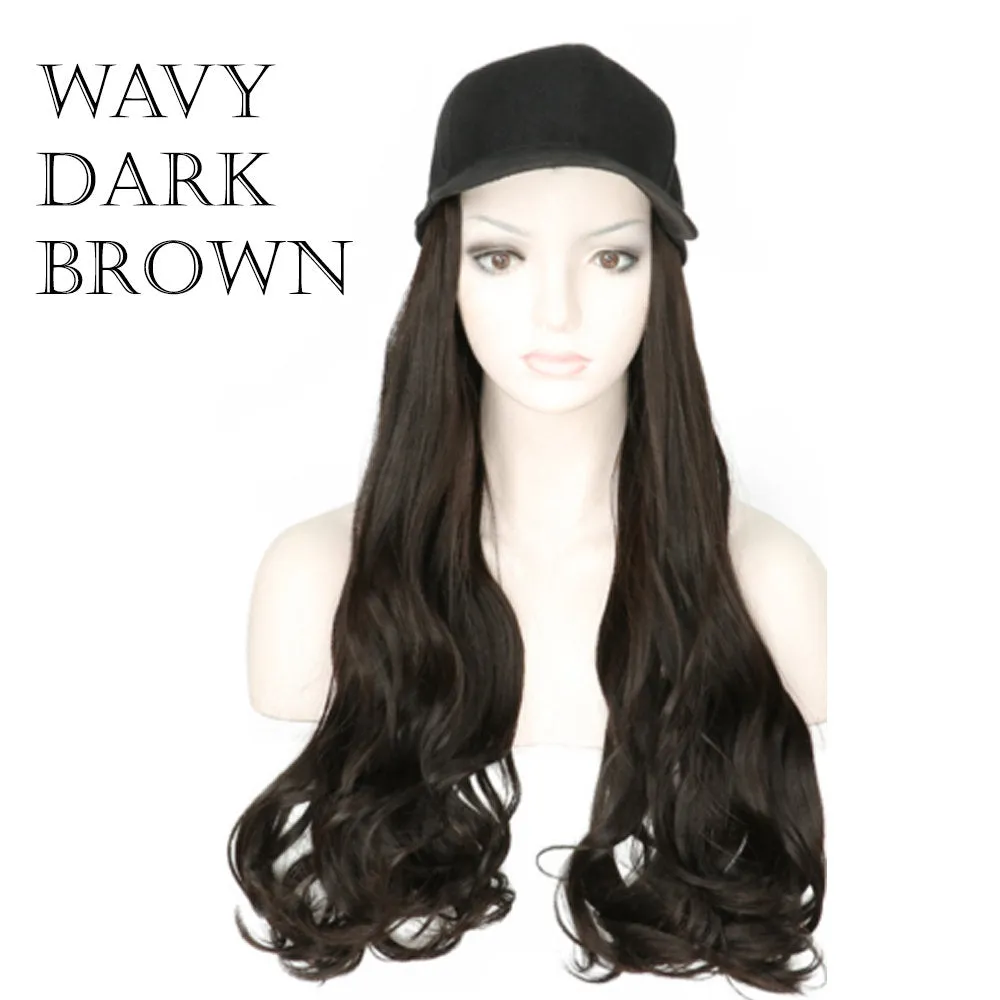 Hat With Hair Attached | Chemo Hat with Hair | Alopecia hair | Hat Wig | Hair Loss Hat With Hair For Cancer Paitients | Long Hair Wig