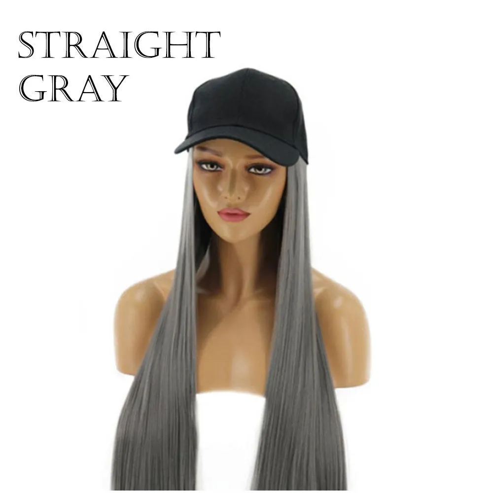 Hat With Hair Attached | Chemo Hat with Hair | Alopecia hair | Hat Wig | Hair Loss Hat With Hair For Cancer Paitients | Long Hair Wig