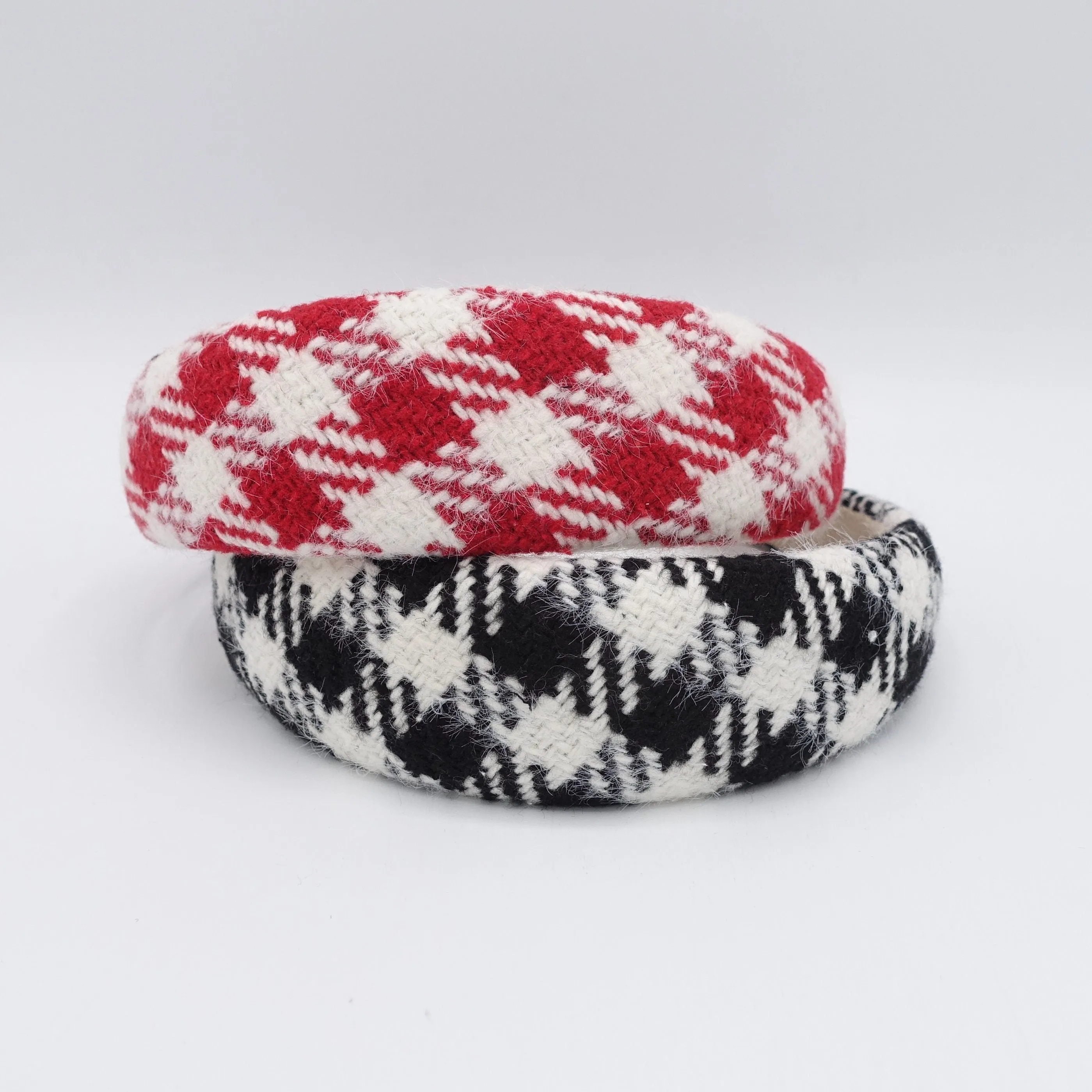 houndstooth padded headband Autumn Winter hairband for women