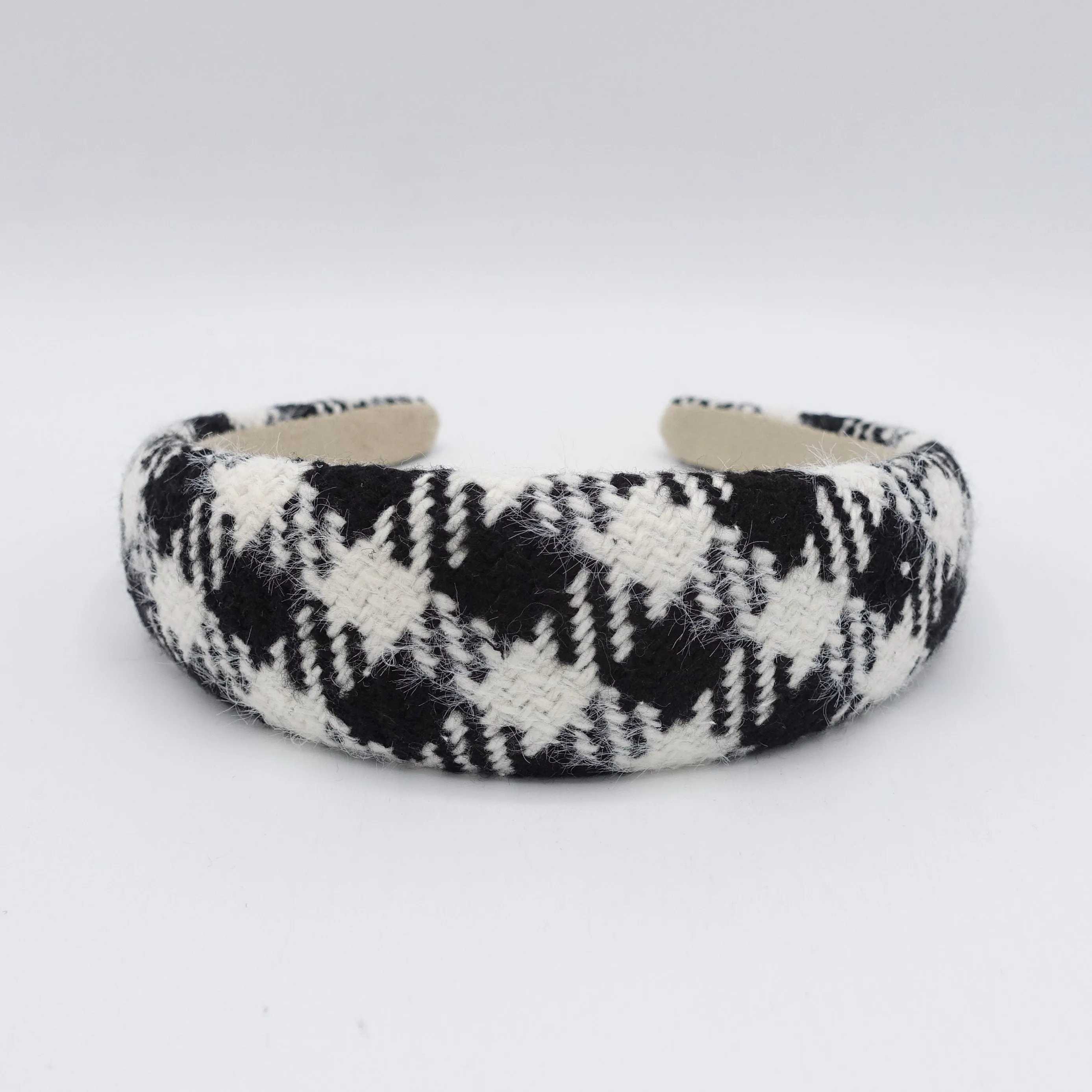 houndstooth padded headband Autumn Winter hairband for women