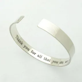 Inside Engraved bracelet - Hidden message Gift