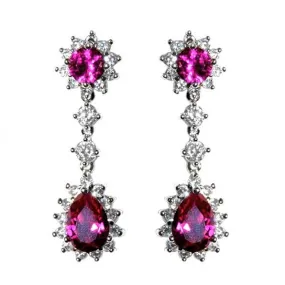 Kimmy Fuchsia Dhandelier Earrings | 36mm