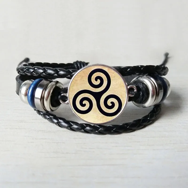 Leather Bracelet Triskelion