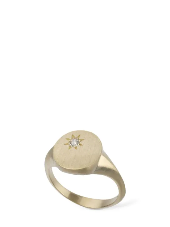 Lil Milan   Sunshine 9kt gold pinkie ring w/ zircon 