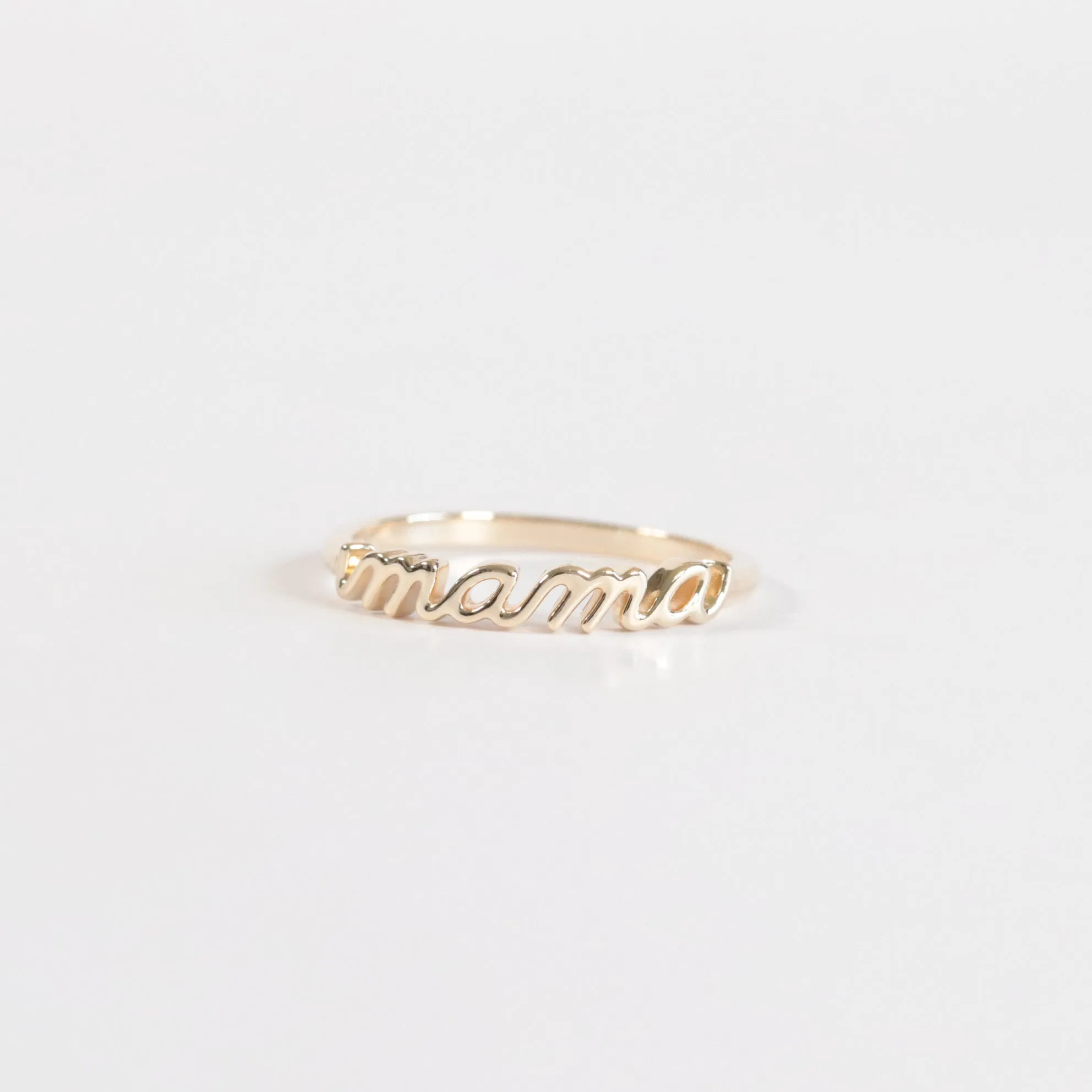 'Mama' Script Ring