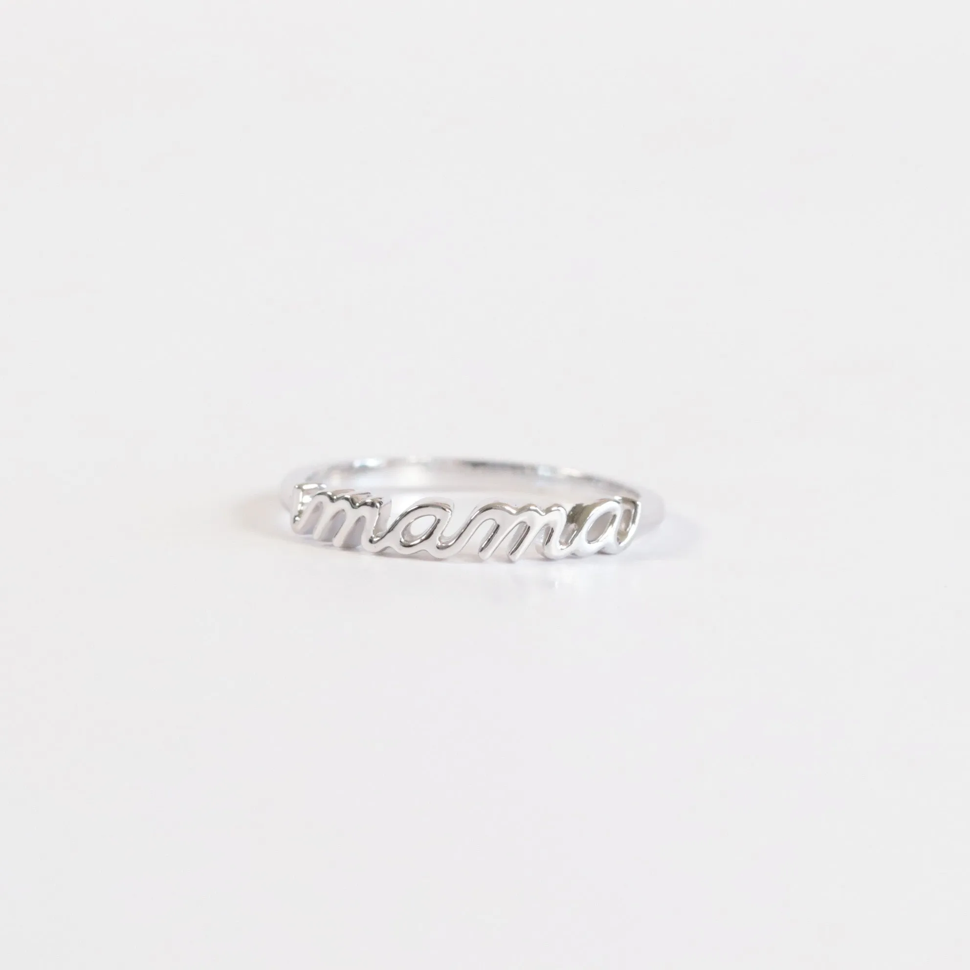 'Mama' Script Ring