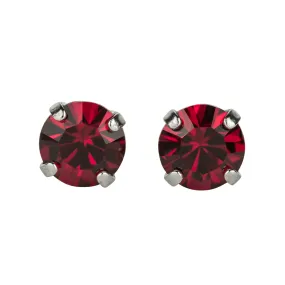 Medium Everyday Post Earrings in Ruby *Custom*