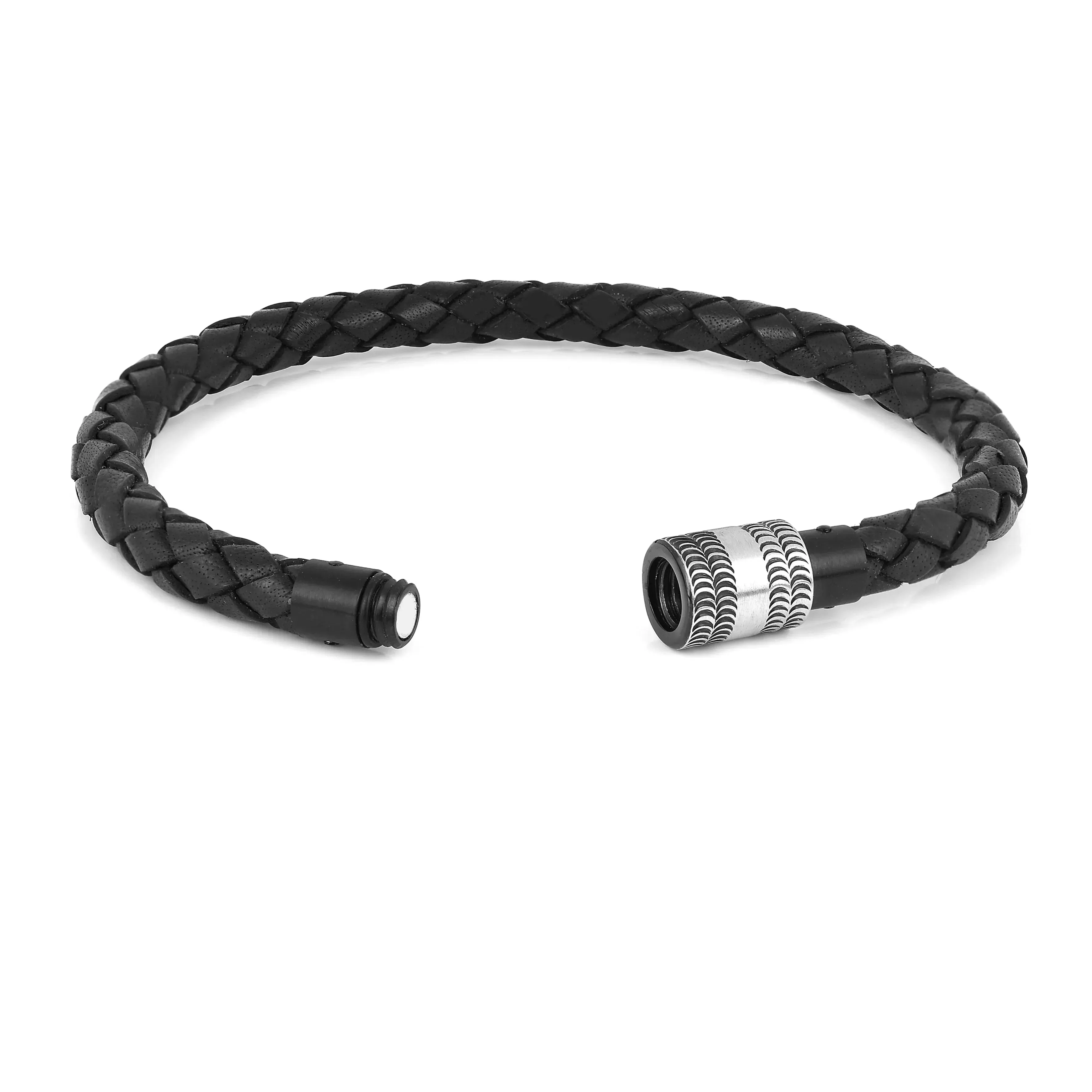 Mens Black Rope Bracelet