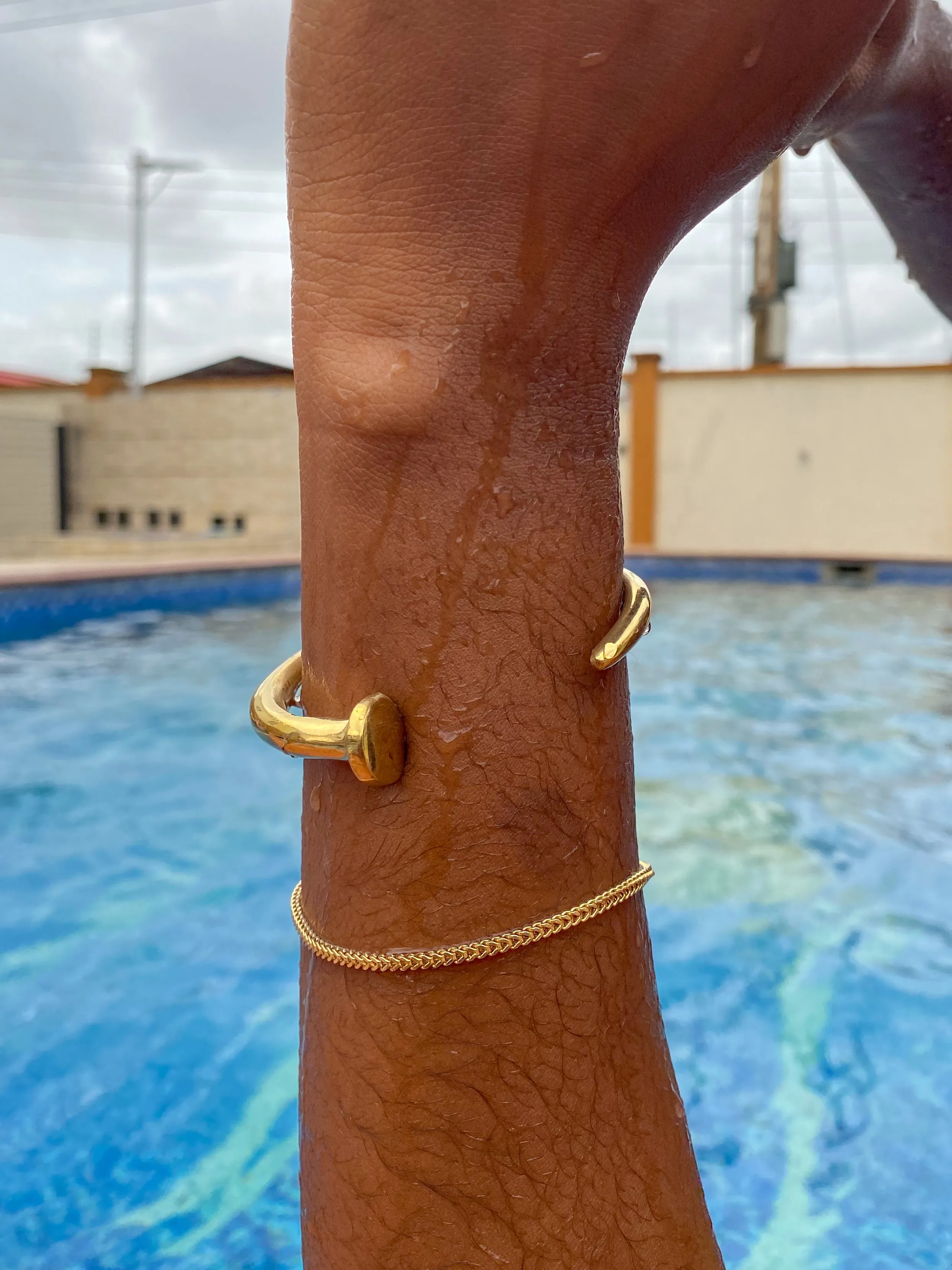 Nail Brass Bracelet