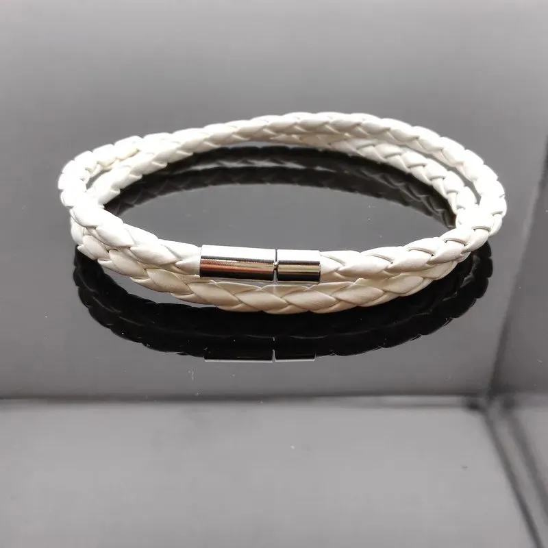 New 32 Style! 2023 Latest Popular Leather Bracelet For Men Charm Vintage Black White Bracelet Braided Bracelet Jewelry