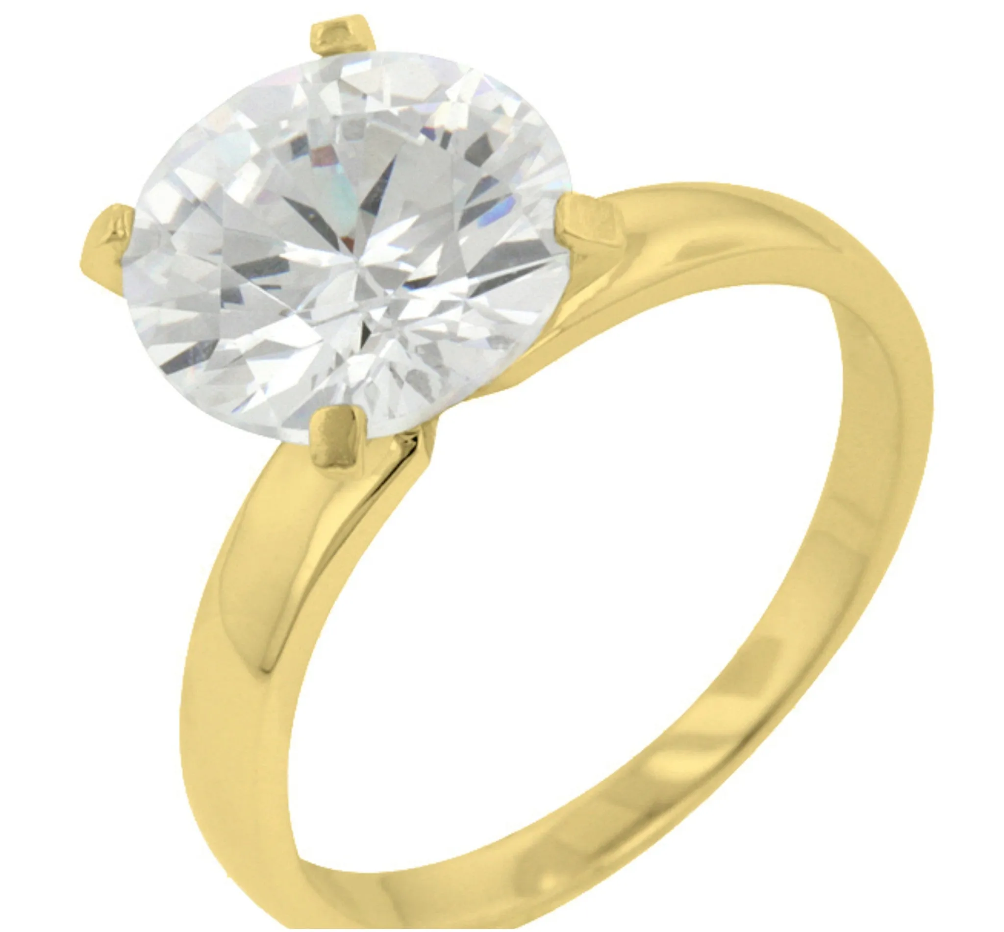 Odelia Timeless Round Solitaire Engagement Ring | 3.5ct | Sterling Silver