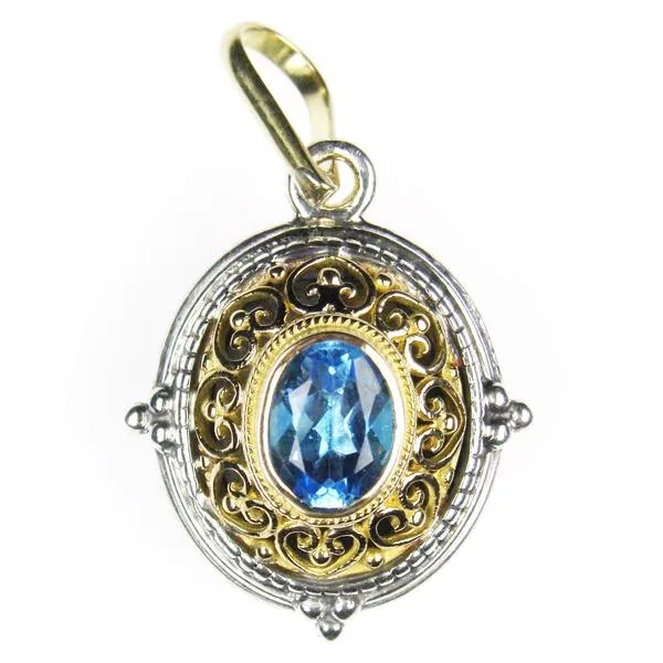 Oval Vaulted Filigree Charm