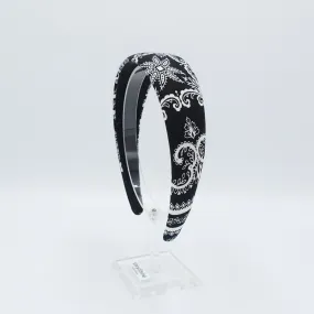 paisley print padded headband for women