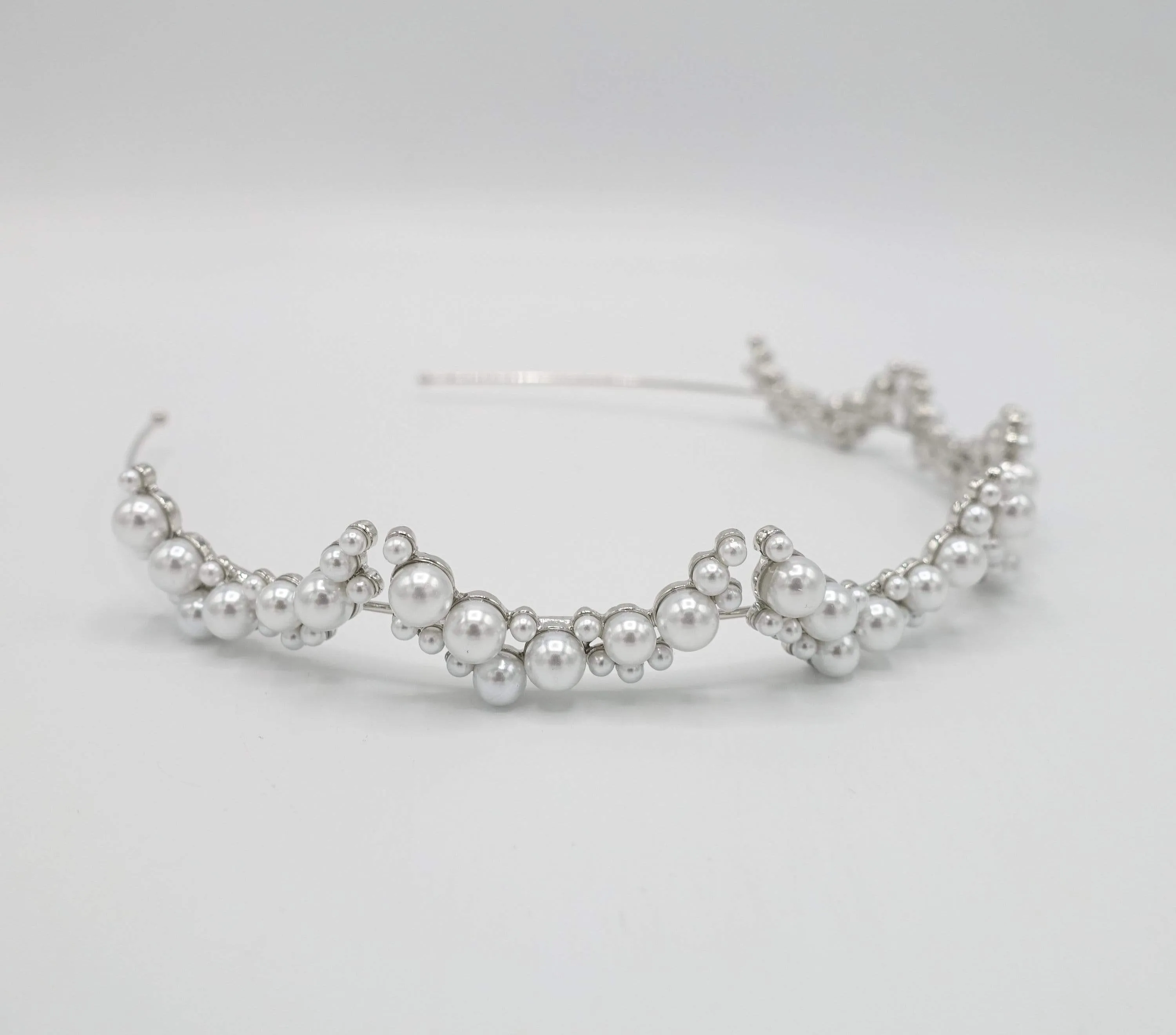 pearl arch headband bridal hair accessories for women