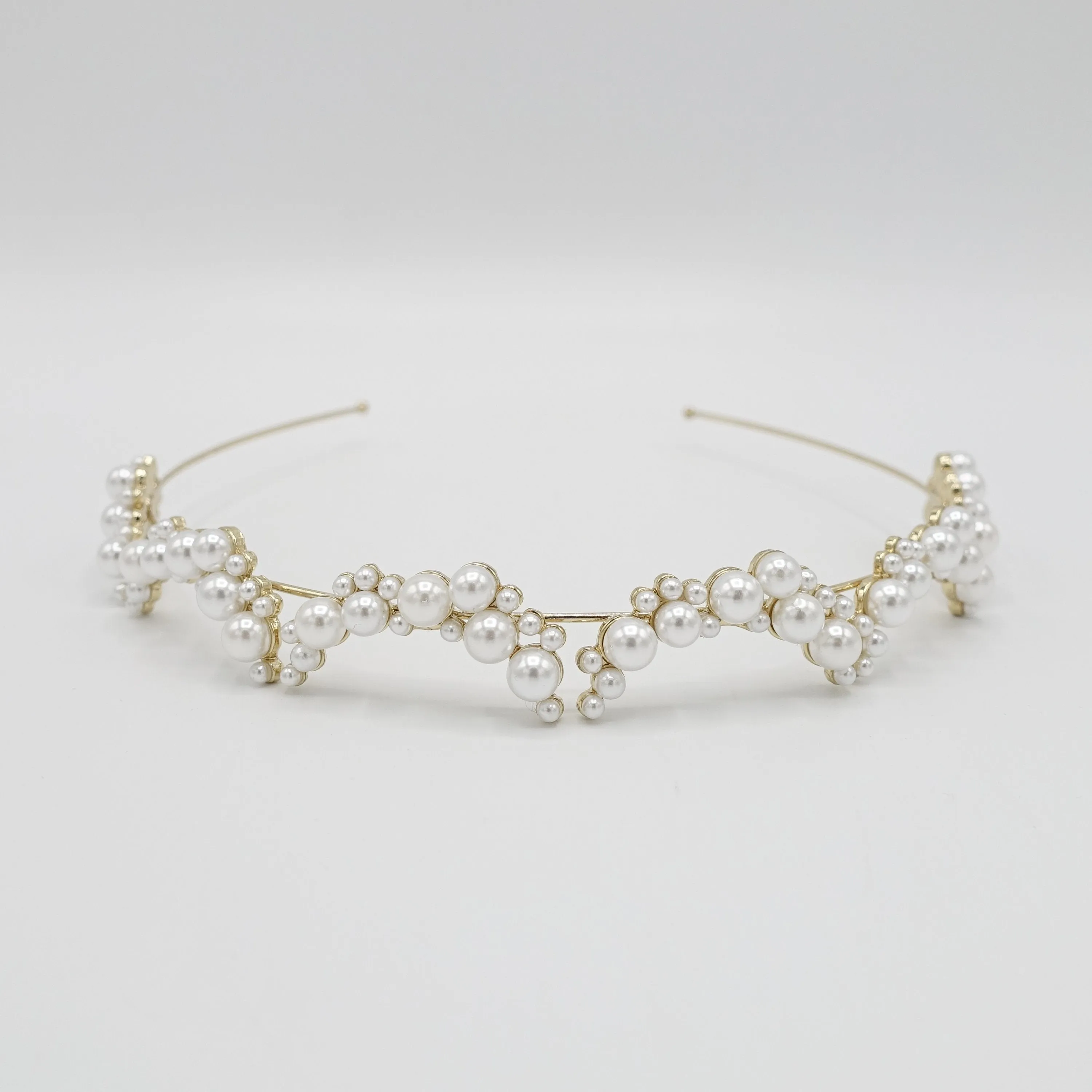 pearl arch headband bridal hair accessories for women