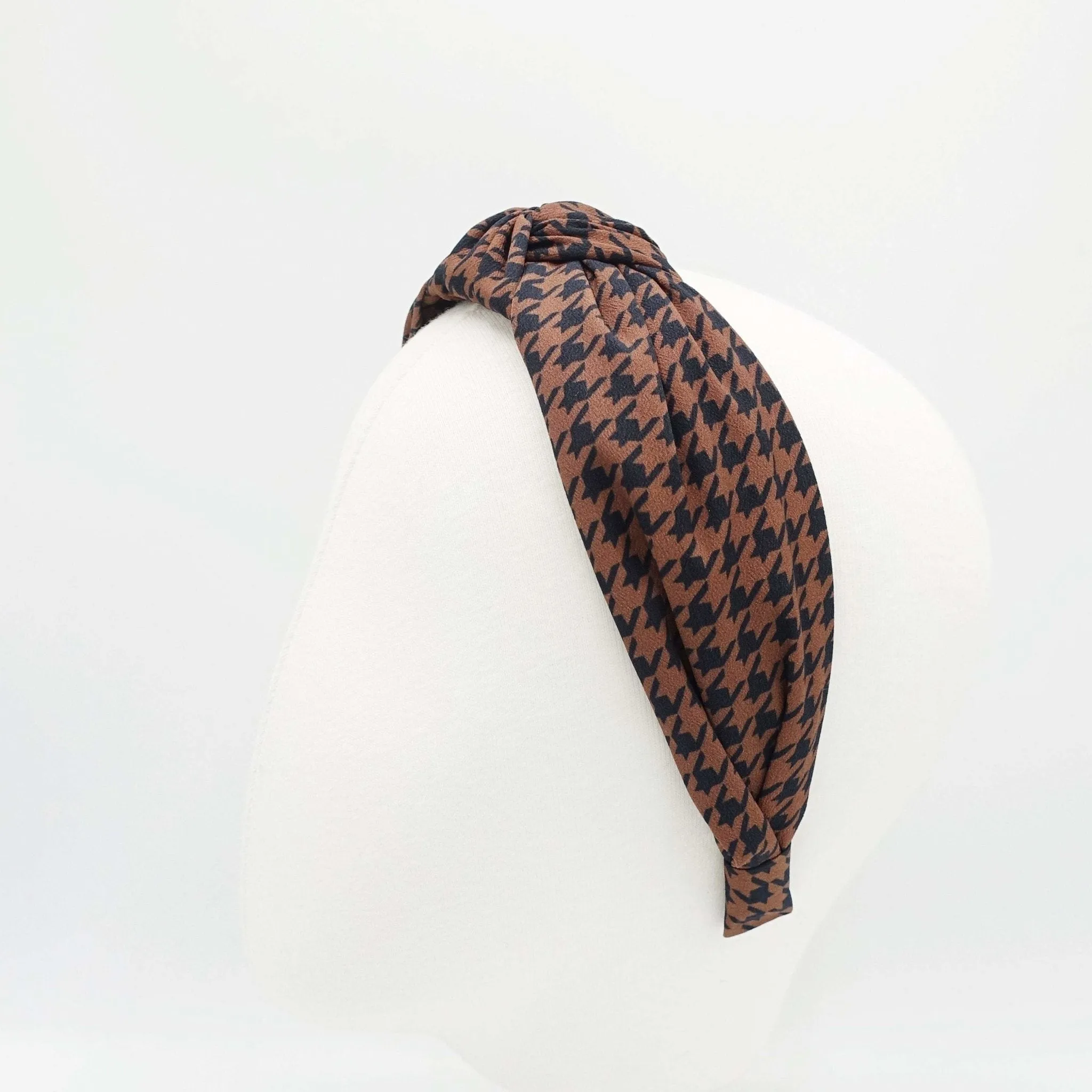 plaid check knotted headband casual woman hairband hair accessories