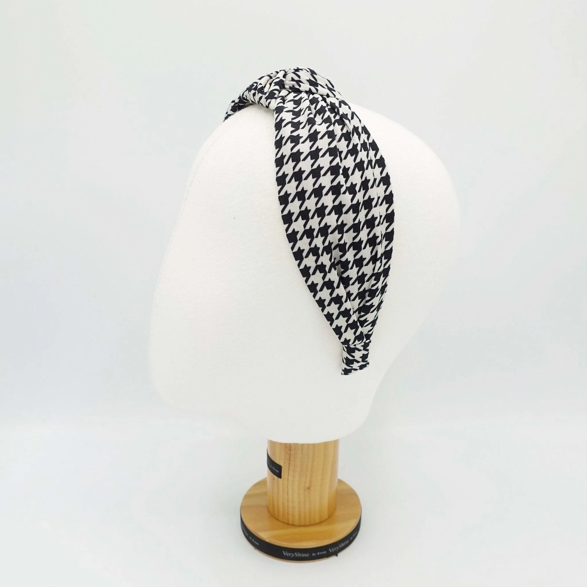 plaid check knotted headband casual woman hairband hair accessories