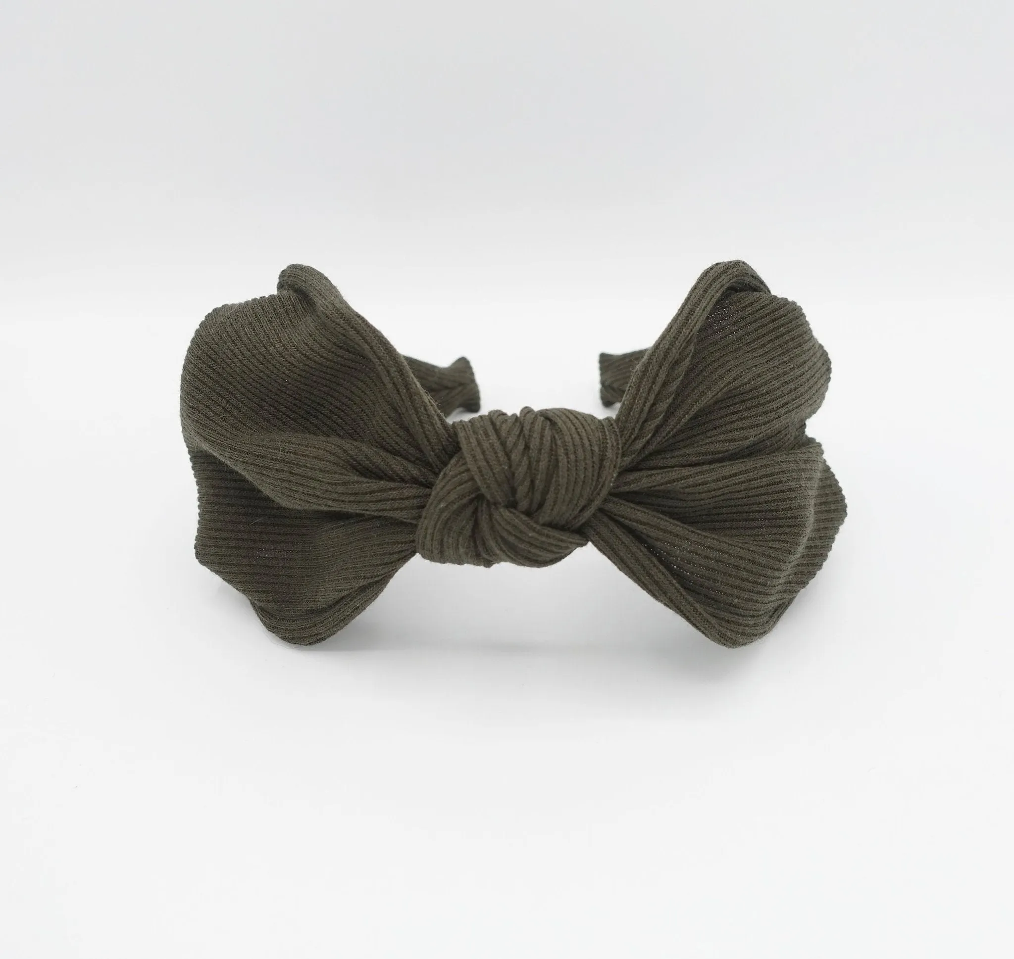 Puff bow headband rib span knot hairband wired bow unique hair accessory for women