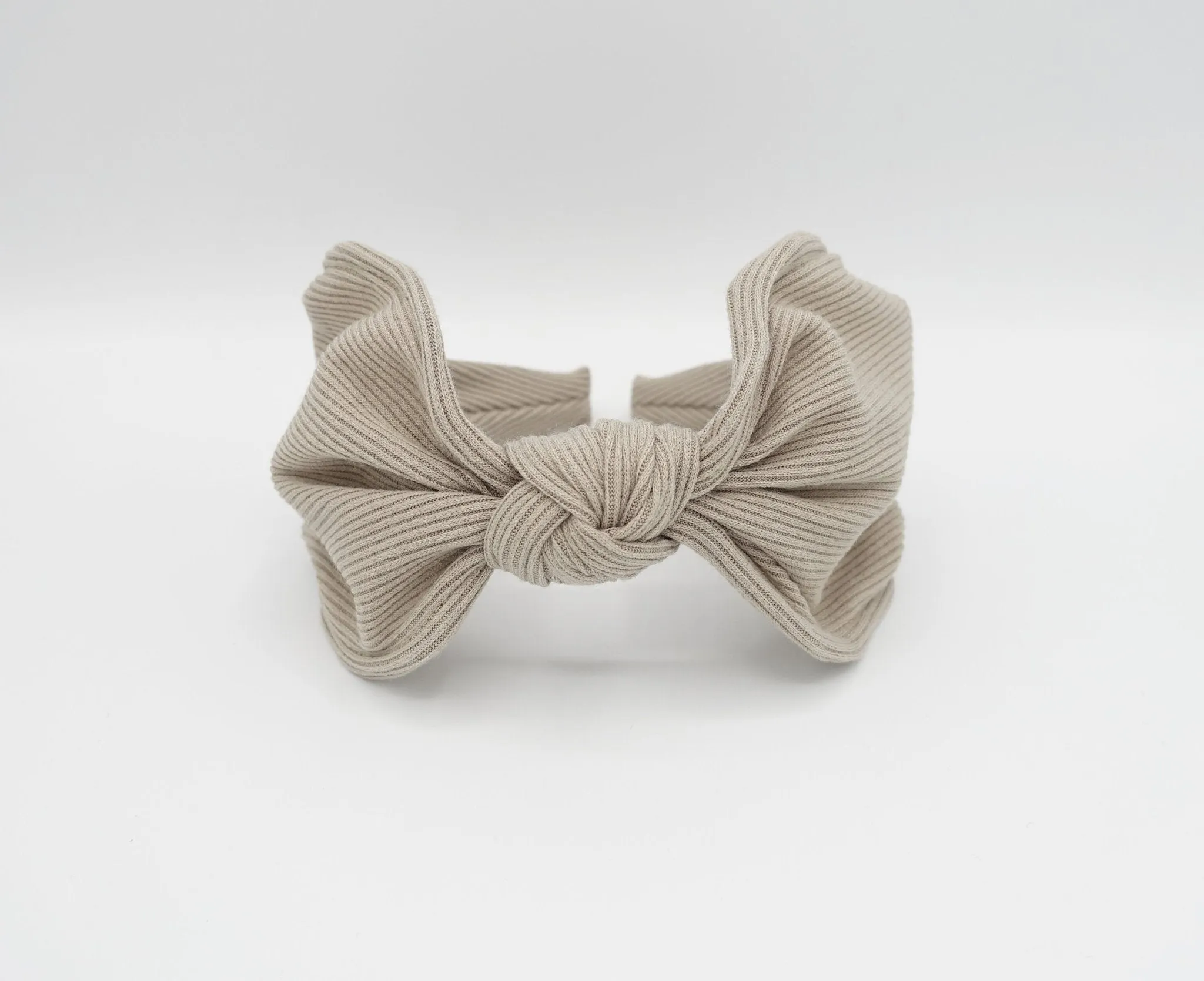 Puff bow headband rib span knot hairband wired bow unique hair accessory for women