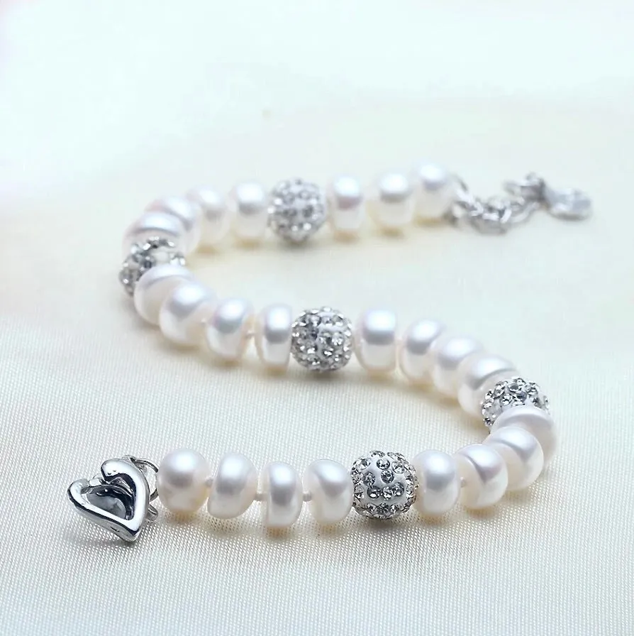 "Kirsten" - Natural Pearl Bridal Bracelet - More Colors