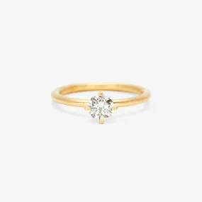 R11706W | 5mm White Diamond Noble Ring