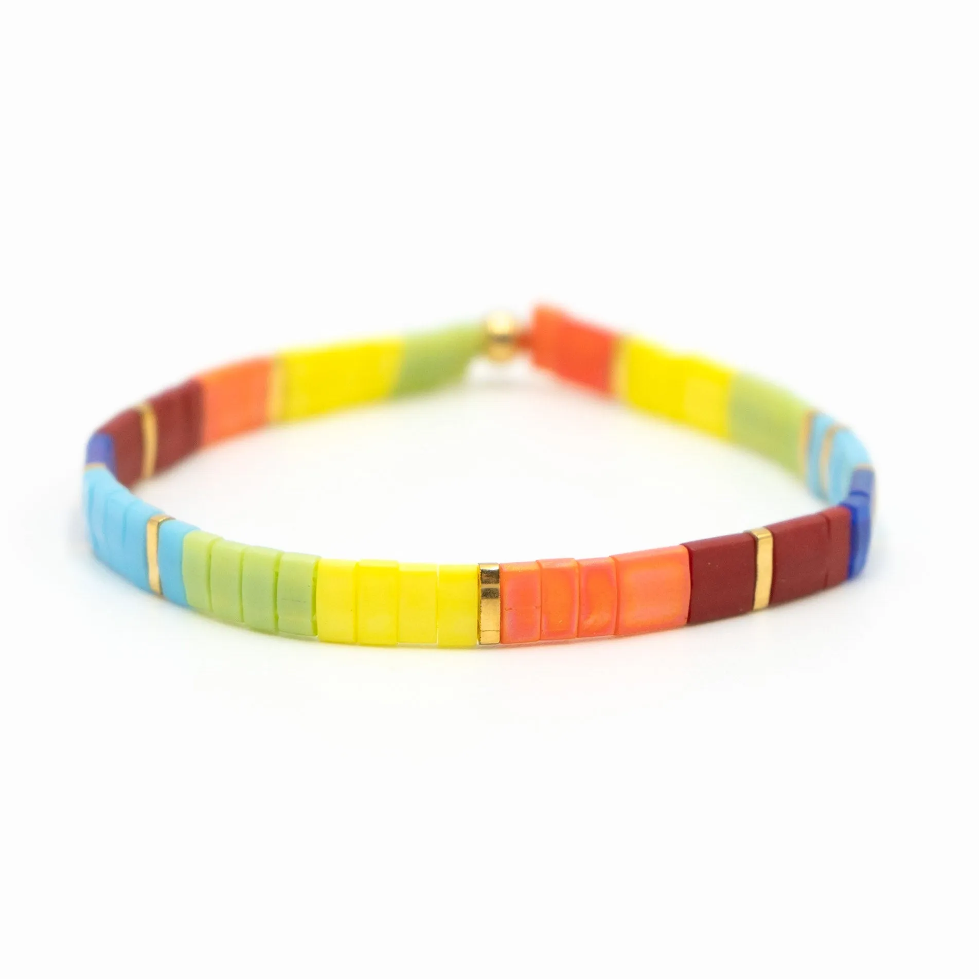 RAINBOW - Tila Bead Bracelets Stack