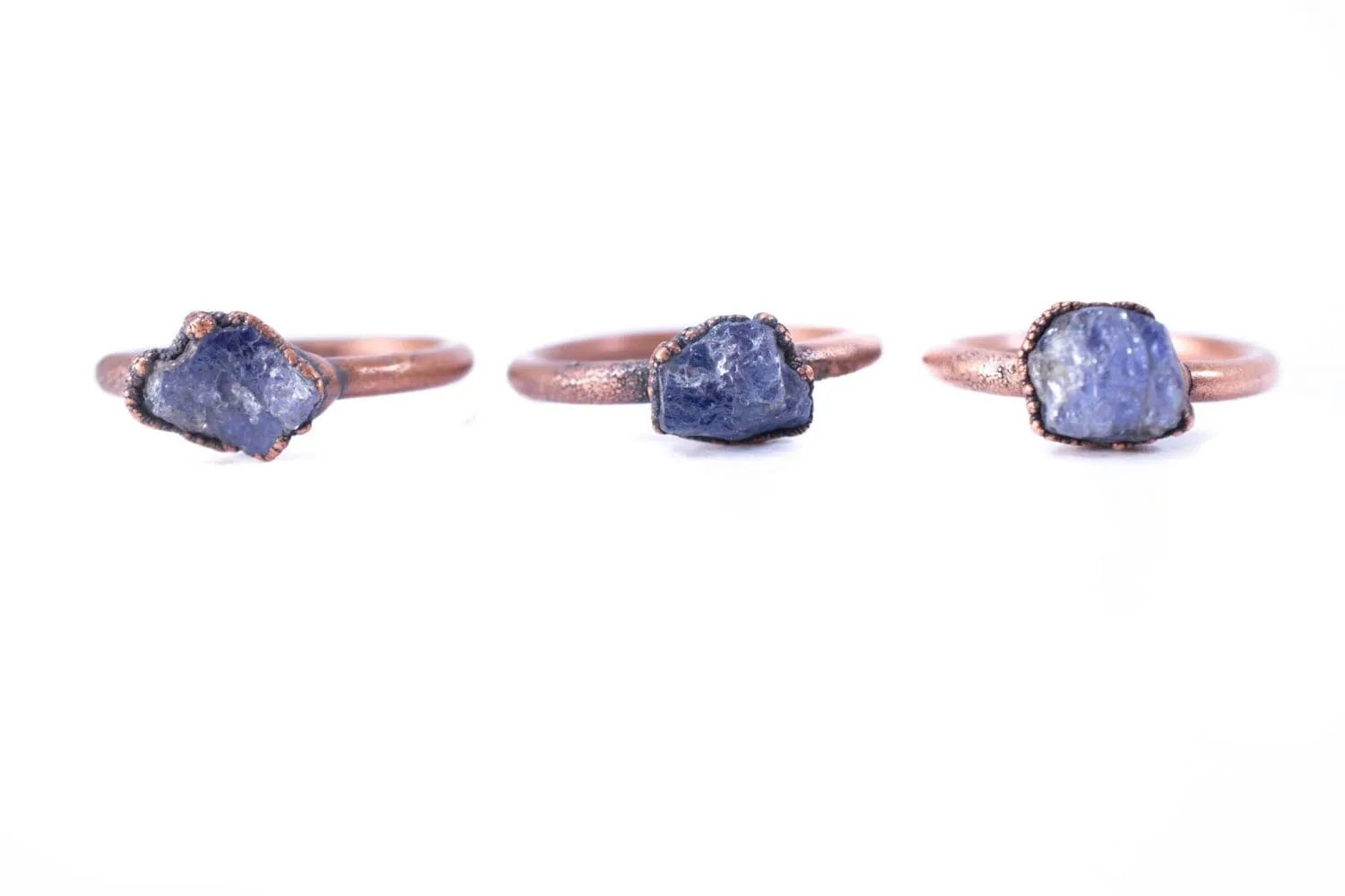 Raw tanzanite ring | Stone stacking ring