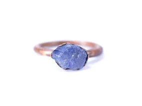 Raw tanzanite ring | Stone stacking ring