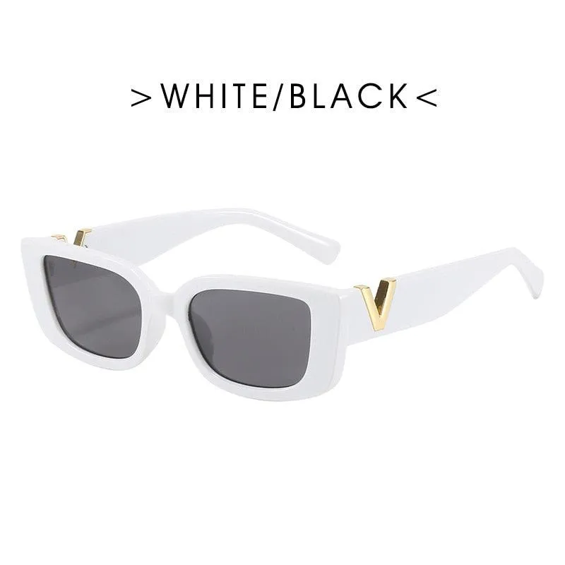 Retro Cat Eye Frame Sunglasses, Luxury V Sunglasses