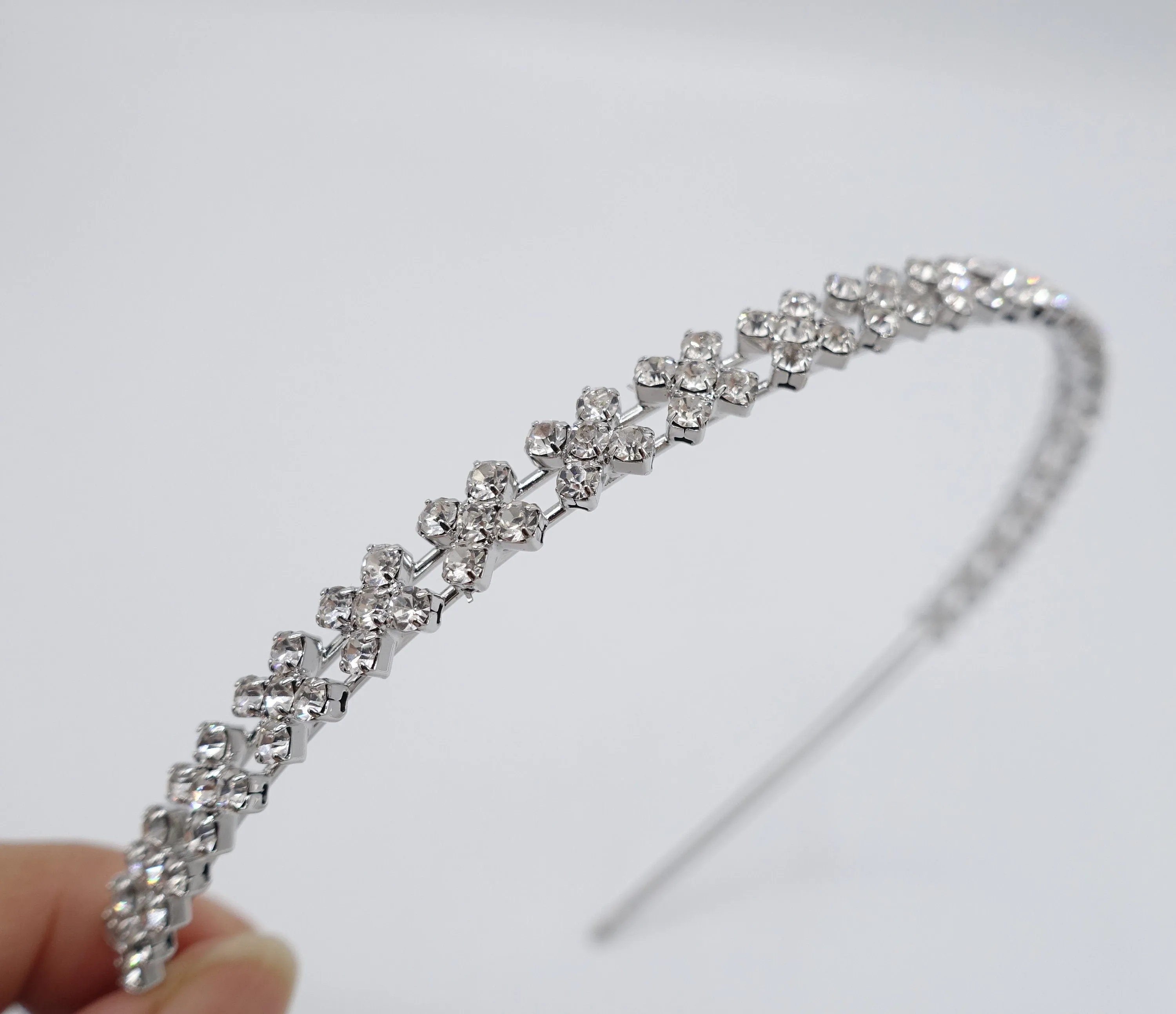 rhinestone petal headband, bling headband for women