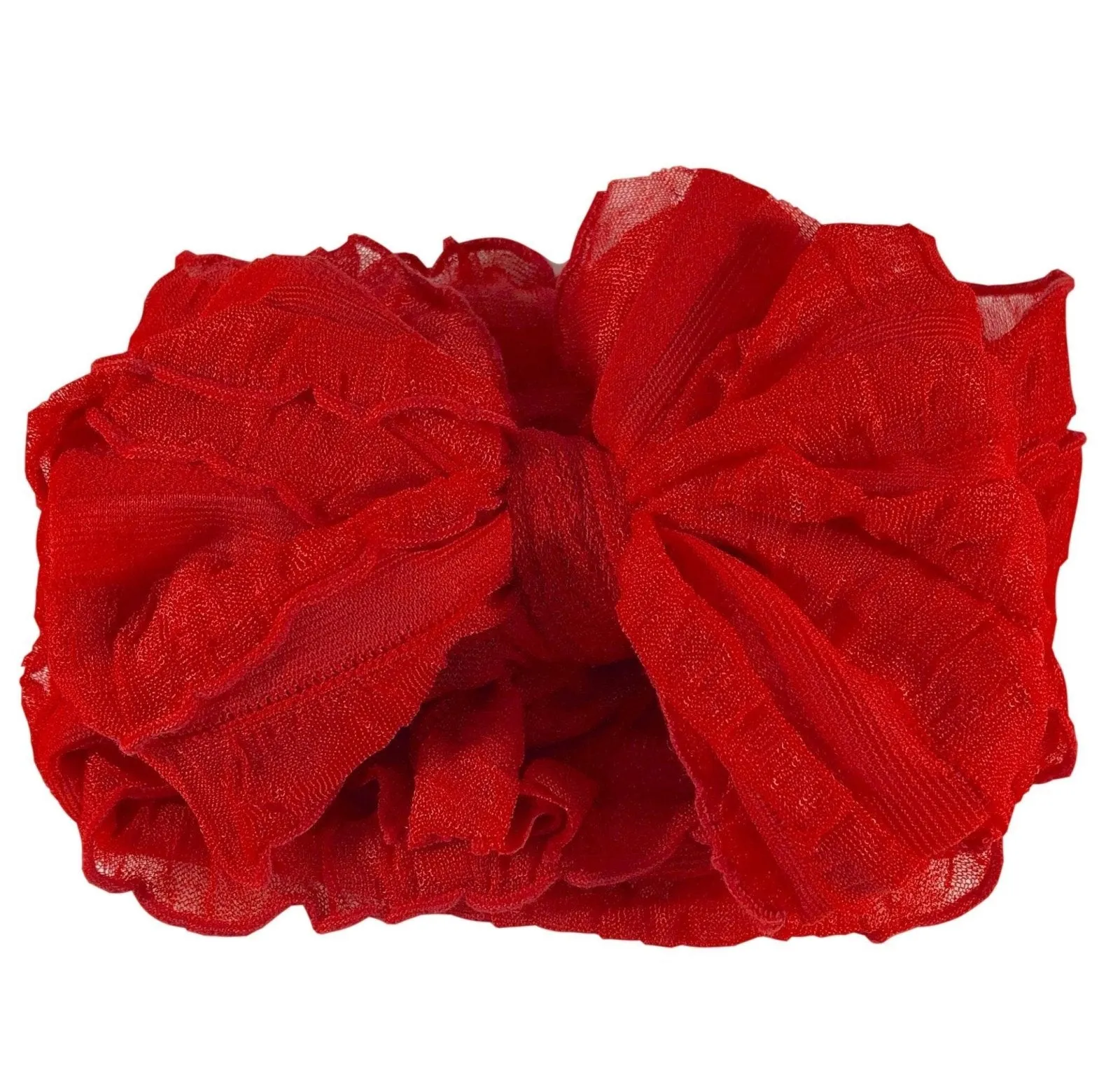 Rockin Royalty Baby Girl Bright Red Ruffled Headband