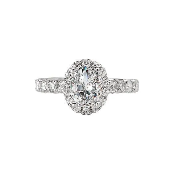 Romance Halo Semi-Mount Diamond Ring