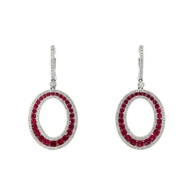 Ruby and Diamond Earrings