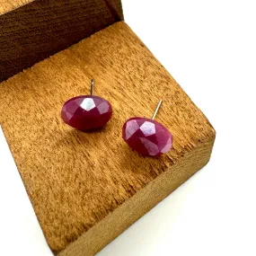 Ruby Luster Oval Earrings