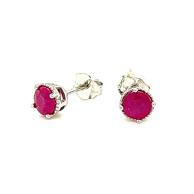 Ruby Stud Earrings