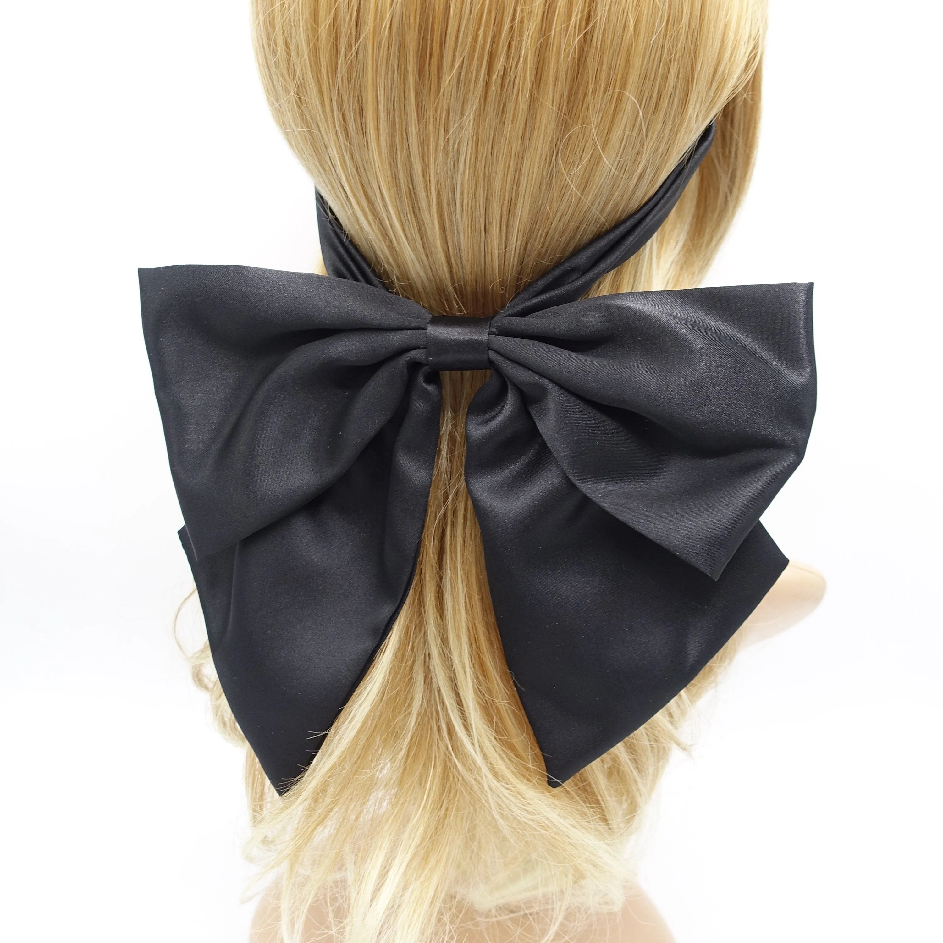 satin headband, satin hair bow, bow headband, bridal hair accessory for women