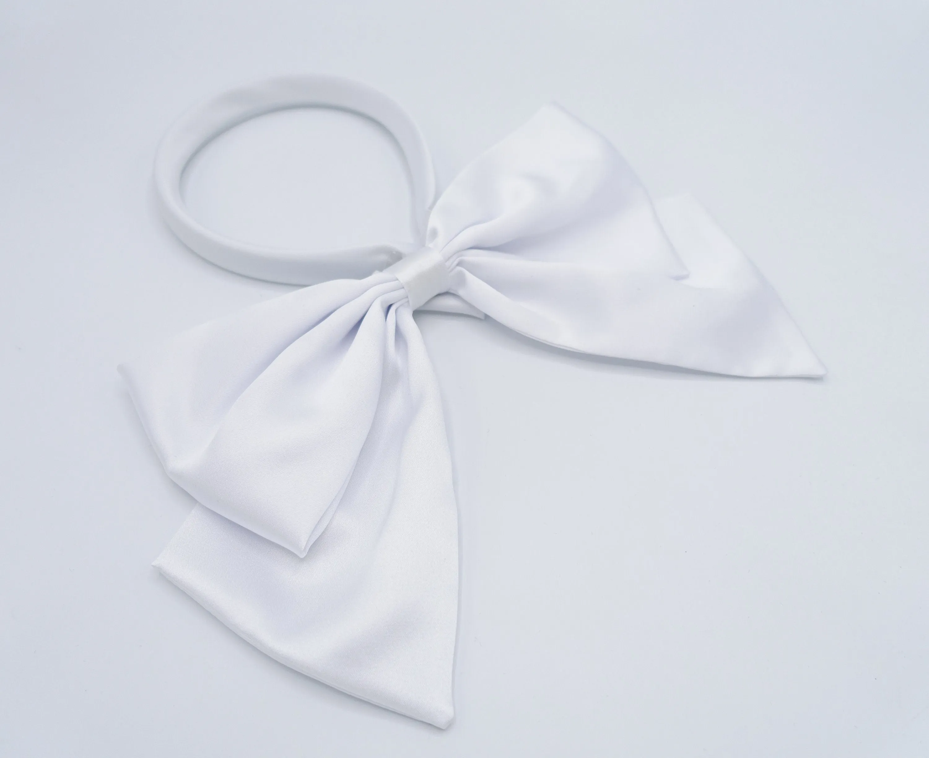 satin headband, satin hair bow, bow headband, bridal hair accessory for women