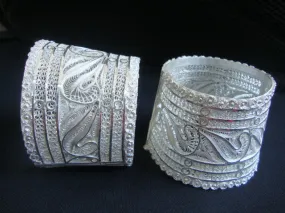 Silver Filigree Bracelet Bangle BG009b