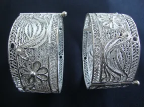 Silver Filigree Bracelet Bangles BG007f