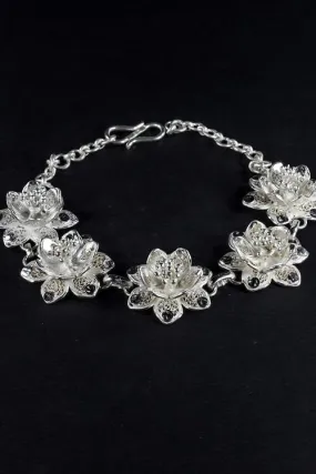 Silver Linings "Padma" Silver Filigree Handmade Bracelet