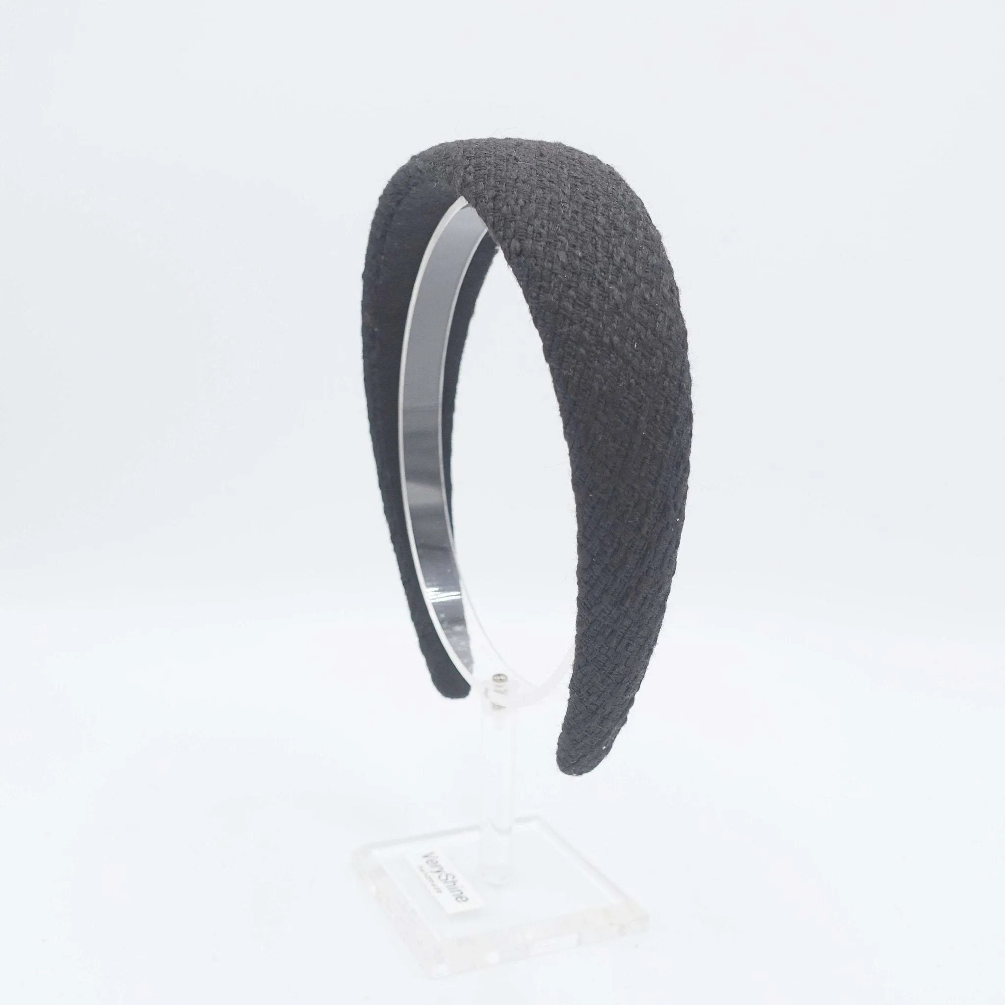 simple tweed headband padded hairband casual hair accessory for women