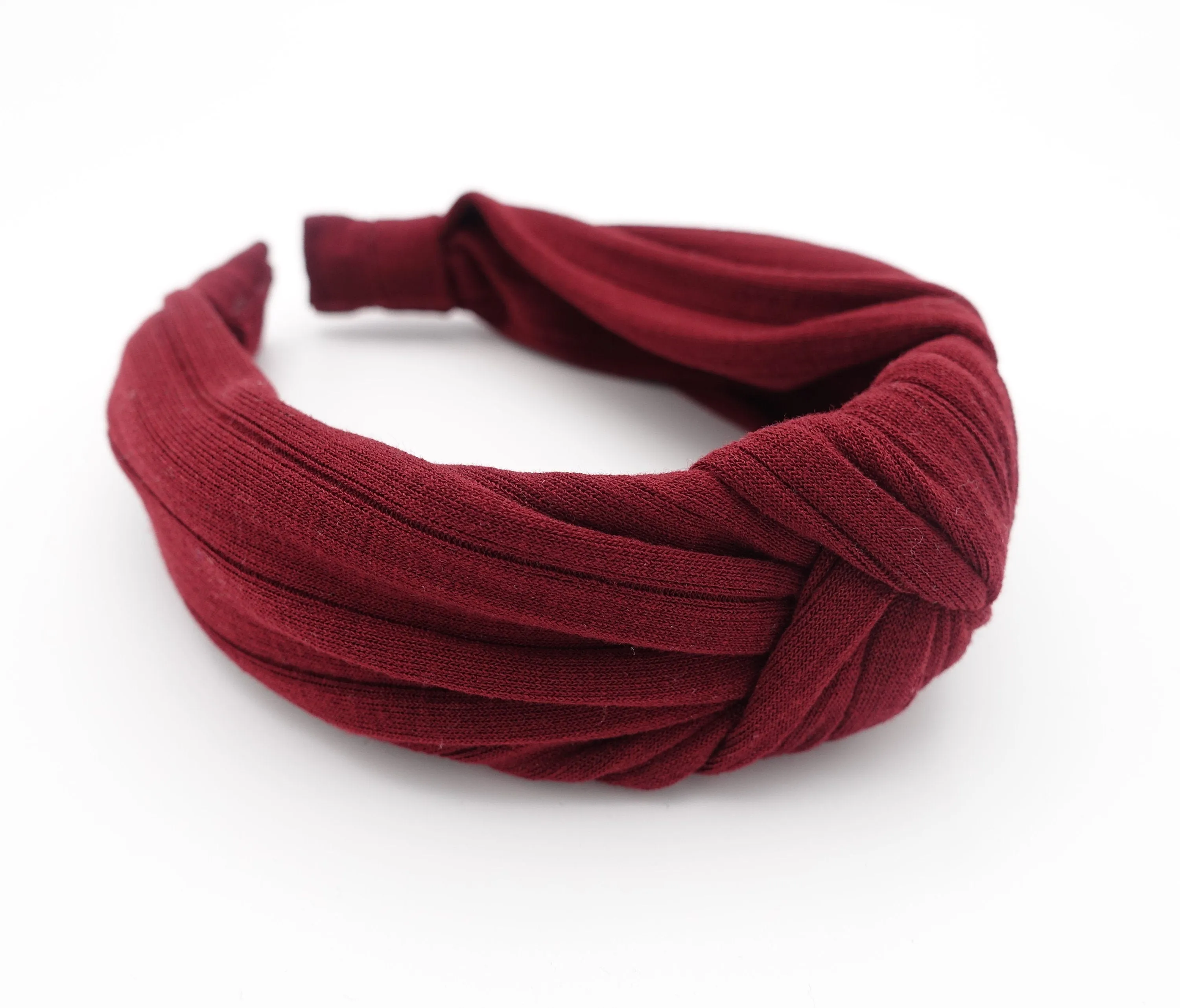 solid corrugated fabric knot headband hairband women hair accessory