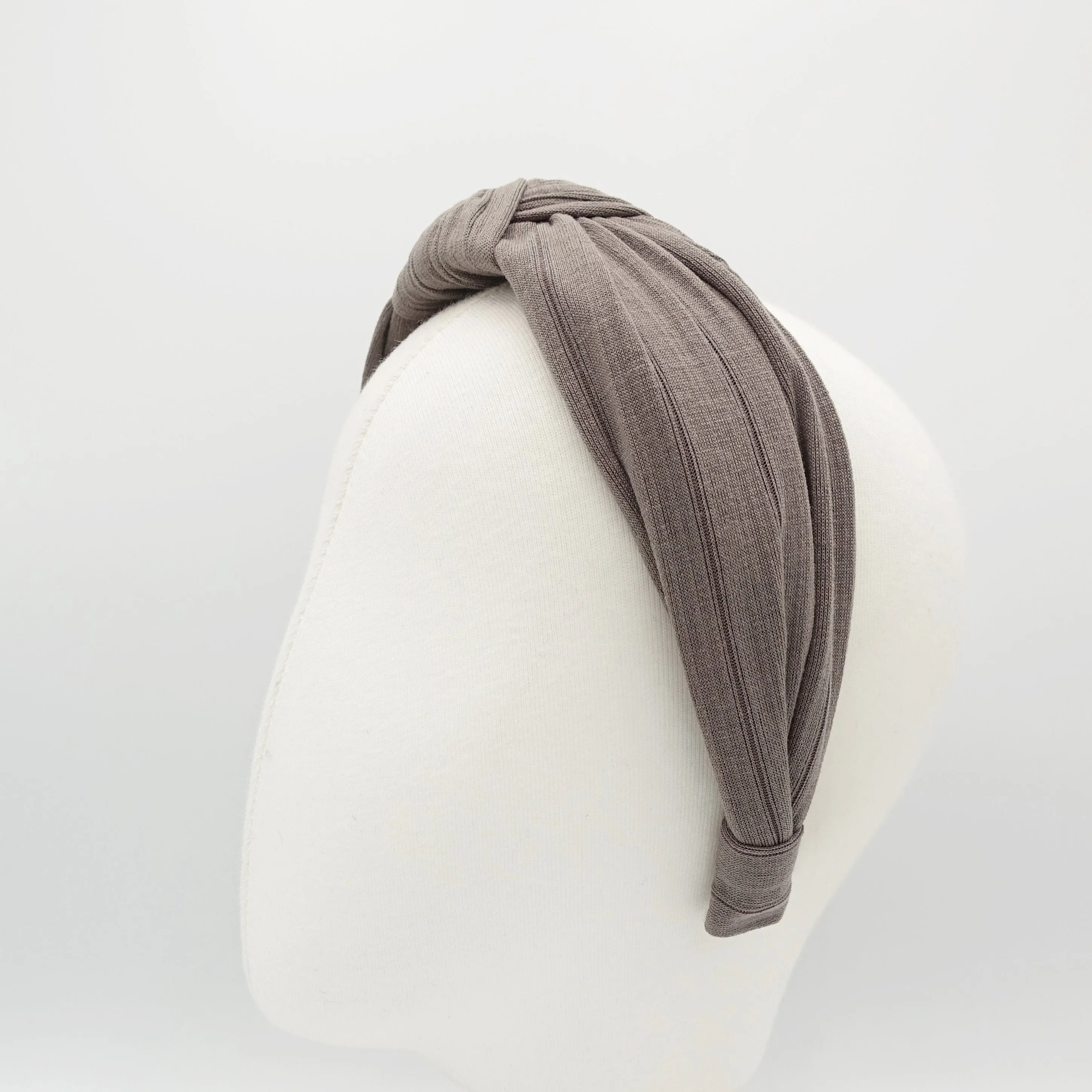 solid corrugated fabric knot headband hairband women hair accessory