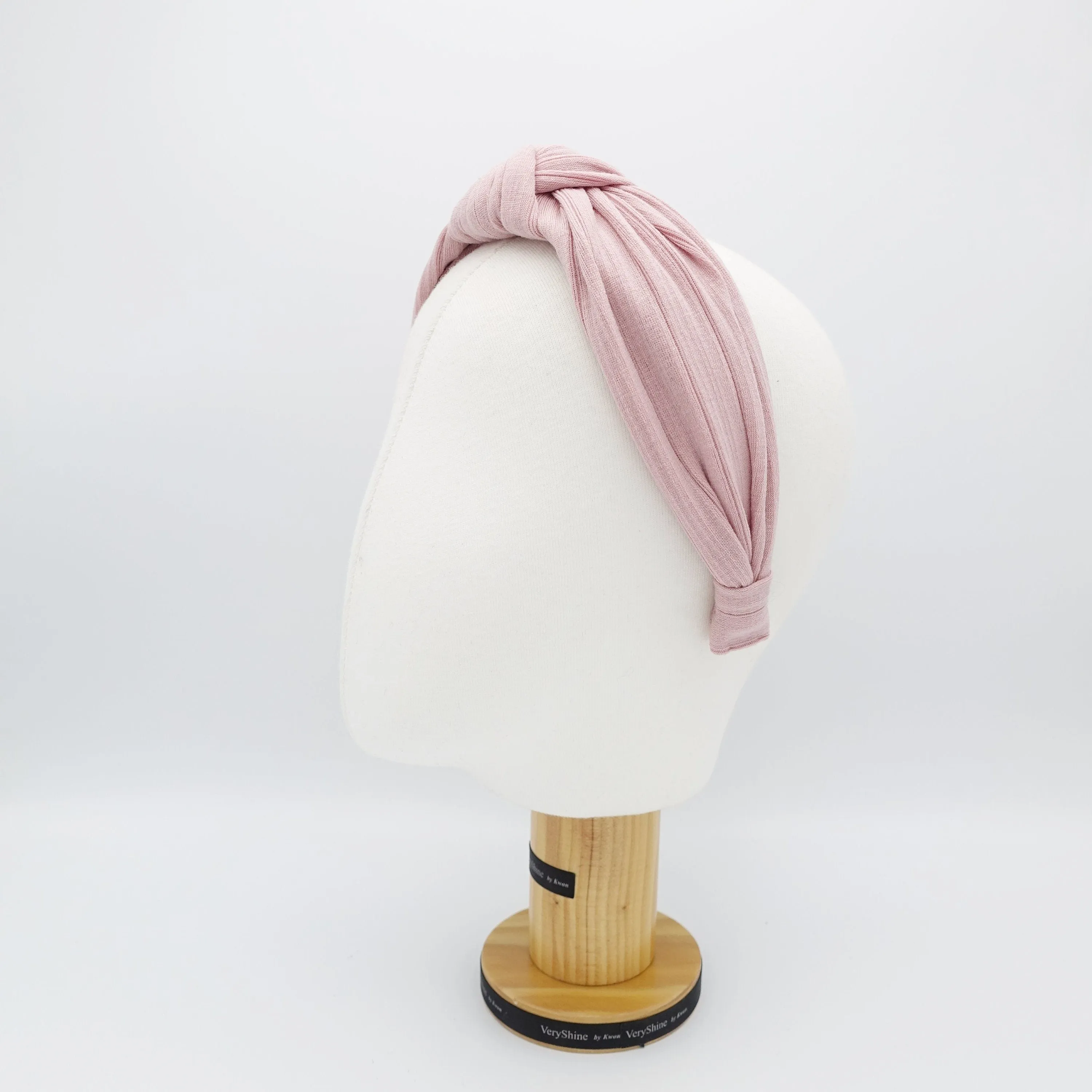 solid corrugated fabric knot headband hairband women hair accessory