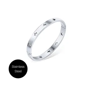 Star Bangle Bracelet in Stainless Steel